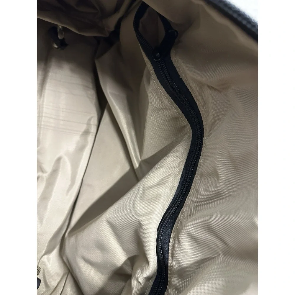 GOBI Duffel Bag Graphite Tan Webbing USA Made Ballistic Nylon Leather